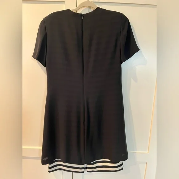 Vintage Evan Picone Nautical Stripe Dress Gold Buttons Size 8 - Picture 2 of 6